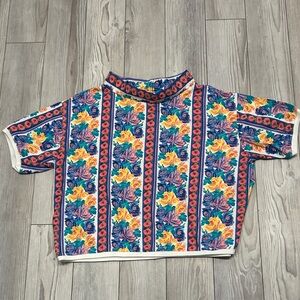 Vintage Miss Oops California Women’s 1980’s Crop Top Pullover Top Size XL